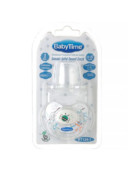 Купить Ортодонтическая пустышка с крышкой №1 BabyTime