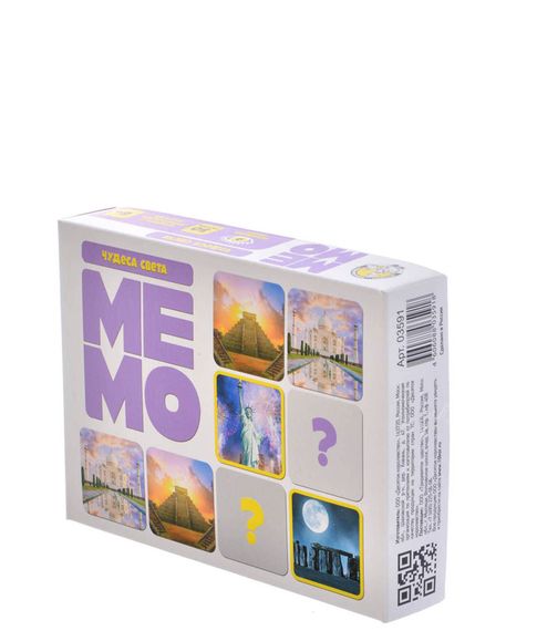 Купить Игра МЕМО «Чудеса света» 50 карточек