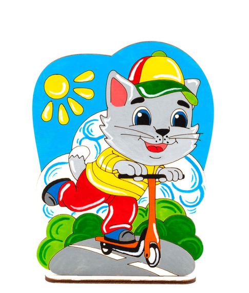 Набор для росписи по дереву "Озорной котик" Lori