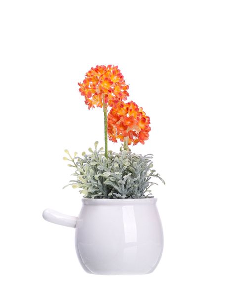 Декоративный керамический ковш с цветком (18 см)