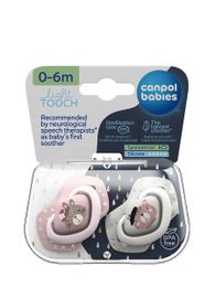 Пустышка силиконовая симметричная Canpol Babies Bonjour Paris (0-6м) 2 шт. (22/647 pin) xarid qilish