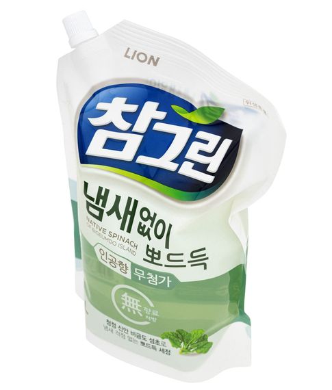 Средство для мытья посуды , овощей и фруктов с натуральным экстрактом шпината  CJ Lion Chamgreen ,1.2л