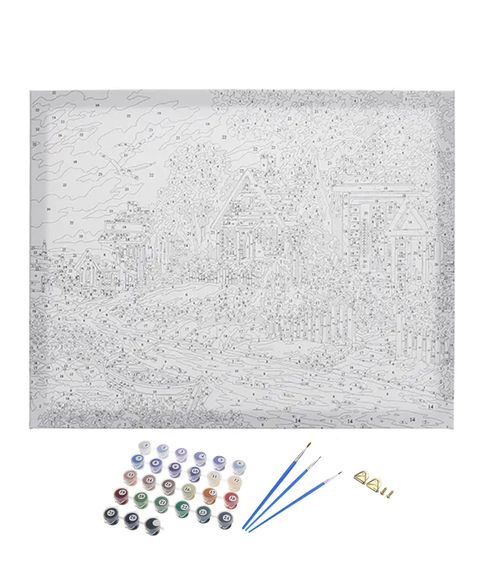 Картина раскраска по номерам на дереве Diy