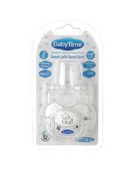 Ортодонтическая прозрачная пустышка с крышкой №2 BabyTime xarid qilish