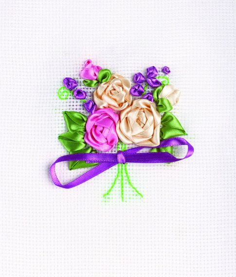 Вышивка лентами "Чайные розы" LORI