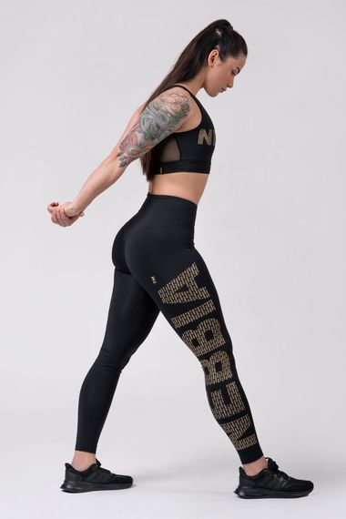 Леггинсы NEBBIA Gold Logo Print