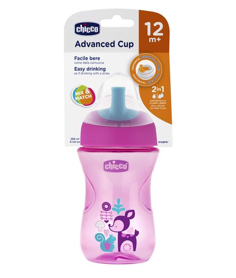 Поильник Chicco Advanced Rosa (12m+), 266 мл