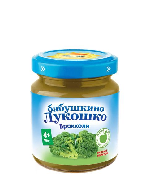 Купить Пюре из Капусты Брокколи 4 мес+ Бабушкино Лукошко, 100 г
