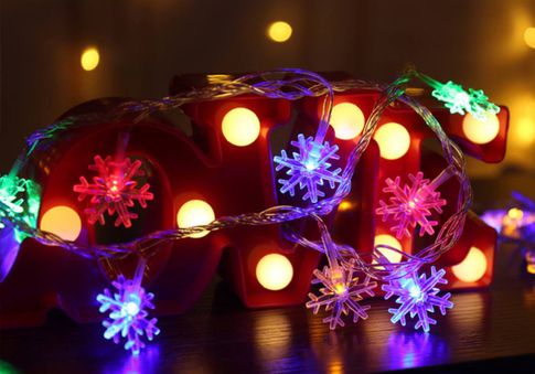 Купить Гирлянда Снежинки, 6 метров, 40 LED, RGB свет