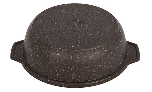 Кастрюля-жаровня  3л со стек.крышкой АП (кофейный-мрамор)