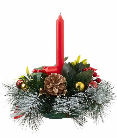 Новогодняя композиция со свечой KatrineDeco xarid qilish