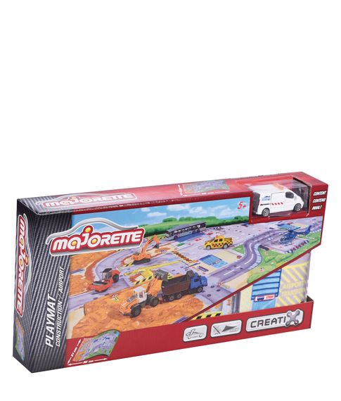 Купить Игровой коврик Стройка с машиной дорожной службы Creatix Majorette