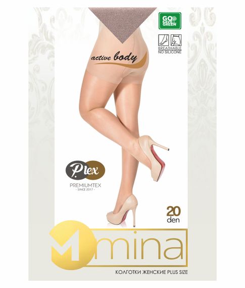 Колготки Plus size "MINA" 20 den, Latte xarid qilish