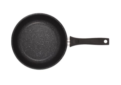 Сковорода 240/60мм с ручкой, стекл. крышкой, АП (темный мрамор)