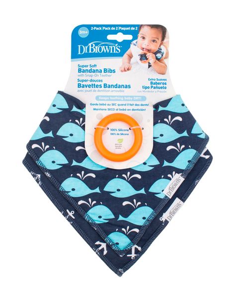 Комплект слюнявчиков с прорезывателем Dr. Brown's