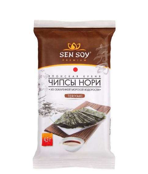 Купить Чипсы Нори из морской капусты Teriyaki Sen Soy , 4,5 г