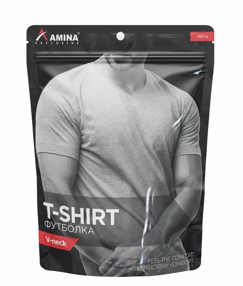 Мужская футболка"V-neck" AMINA 051-U