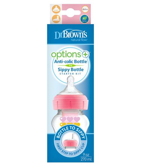 Бутылка DrBrown’s Options+ Anti-colic с носиком для питья 6m+  (270 мл)