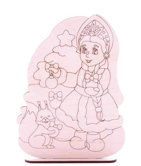 Роспись по дереву.Новогодний сувенир "Снегурочка"