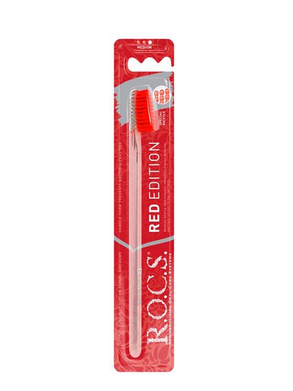 Купить Зубная щетка "R.O.C.S. RED Edition Classic" средняя