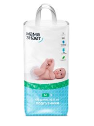 Купить Подгузники "Мама знает" M (6-11 кг), 60 шт