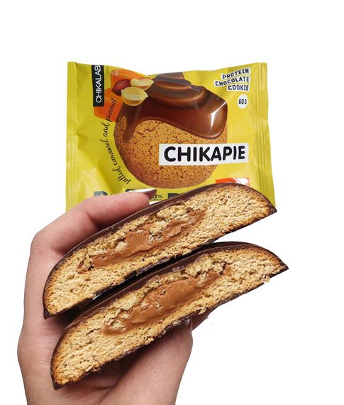 CHIKALAB Печенье глазированное с начинкой 60г(Арахисовое)