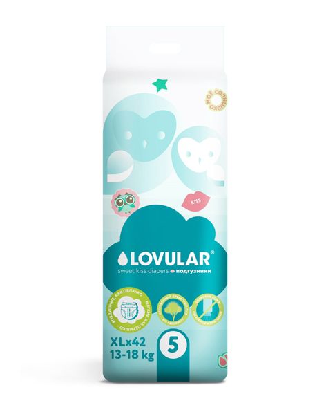 Купить Подгузники Lovular SWEET KISS XL (13-18 кг), 42 шт