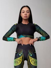 Купить Лонгслив короткий Ethnic Yellow Mansen