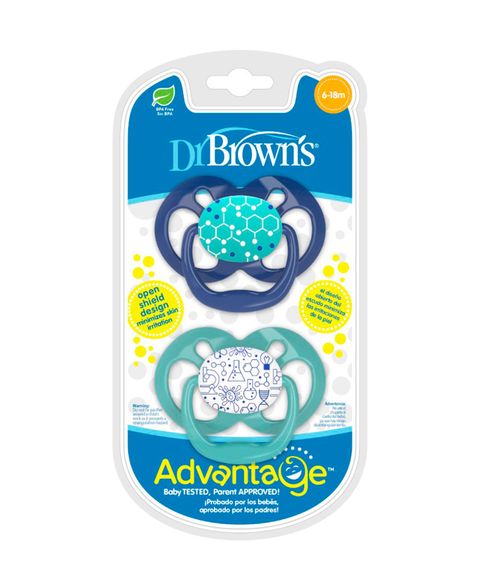 Пустышки Dr. Brown's Advantage (6-18m), 2 шт