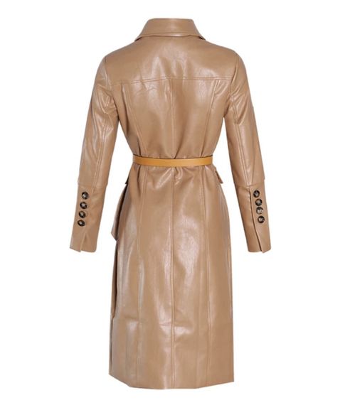 Плащ из экокожи TwoTwinStyle