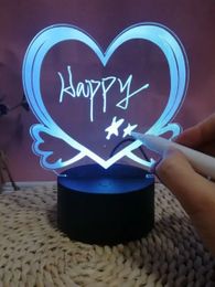 Купить 3D ночник, светильник с маркером, мультицветный