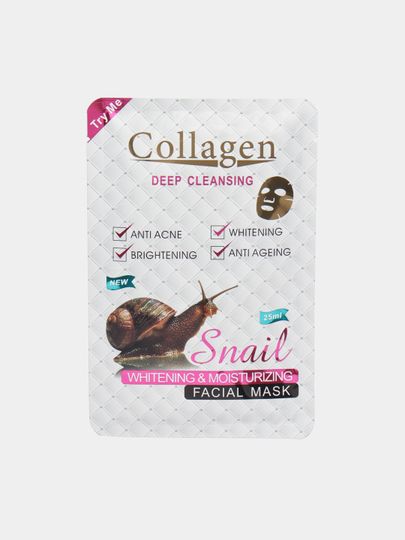 Купить Маска для лица Collagen, отбеливающая c экстрактом муцина улитки
