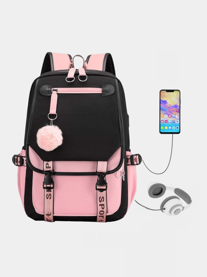 Купить Рюкзак школьный, молодежный, с USB-портом, с защитой от краж