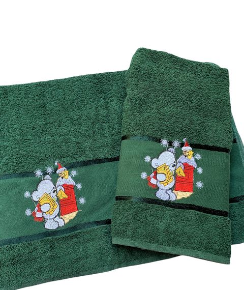Подарочный комплект на Новый год из 2-х полотенец