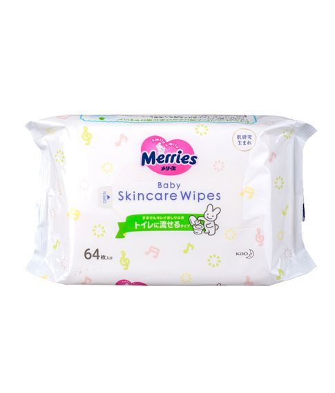Влажные салфетки MERRIES Flushable, 64 шт (запасной блок) xarid qilish