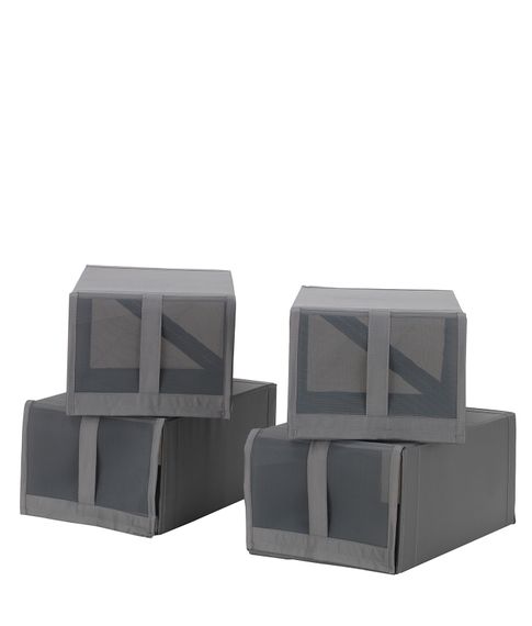Коробка для обуви IKEA SKUBB, 22x34x16 см (4 шт)