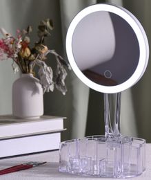 Зеркало косметическое с LED-подсветкой и подставкой-органайзером xarid qilish