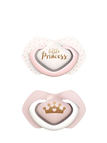 Пустышка силиконовая симметричная Canpol Babies Royal baby (6-18м) 2 шт. (22/651_pin)