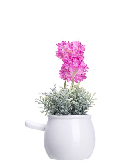 Декоративный керамический ковш с цветком (18 см)