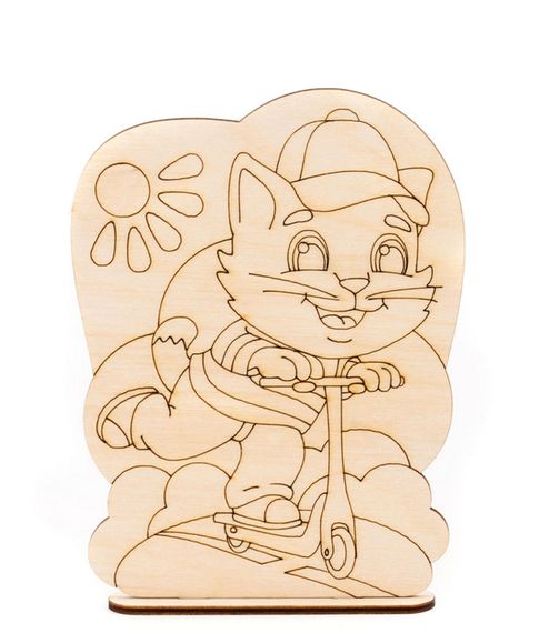 Набор для росписи по дереву "Озорной котик" Lori