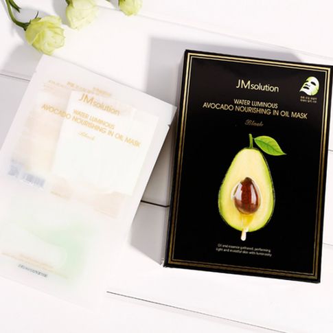 Питательная ультратонкая маска с авокадо JMsolution Water Luminous Avocado Oil Ampoule Mask,10 шт