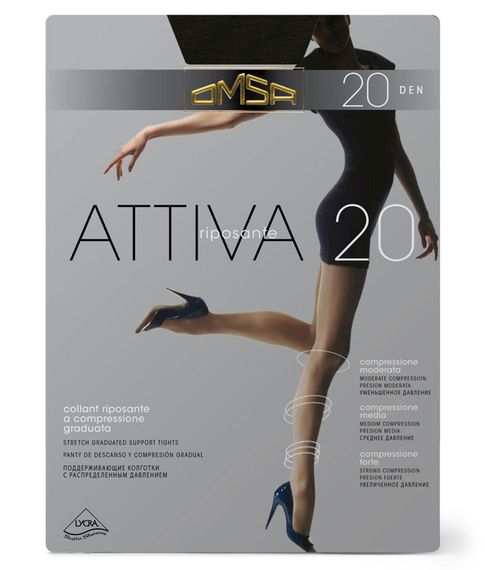 Купить Колготки Attiva 20 Den Nero Omsa