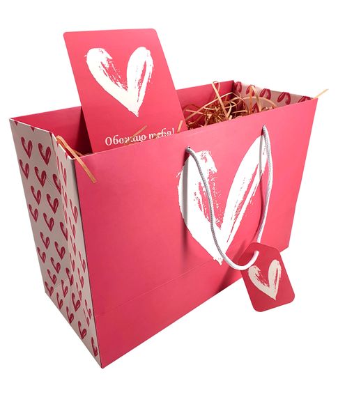 Набор для подарочной упаковки коробка-пакет «GIFTPACK» 19*28*12 см