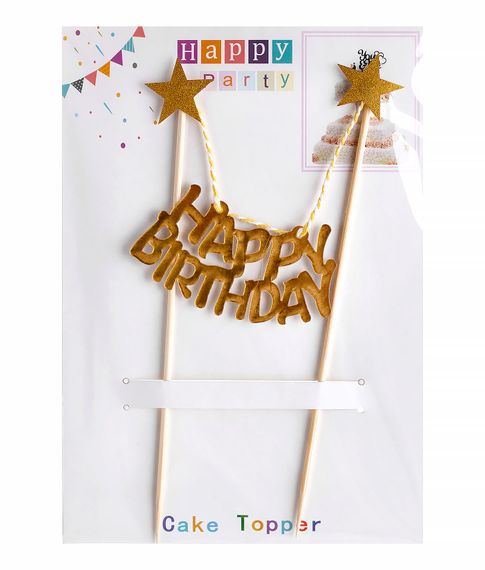 Купить Топпер для торта "Happy Birthday"