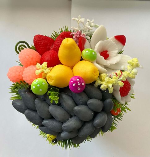 Fruit and flower basket