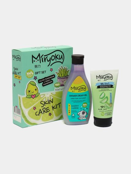 Подарочный набор "MIRYOKU" Skin Care Kit кр.-гель д.душа 300 мл.+гель д.лица 150 мл.