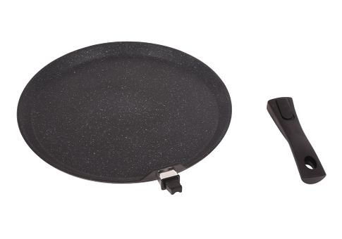 Сковорода-лавашница 350мм,со съемной ручкой,АП (темный мрамор)