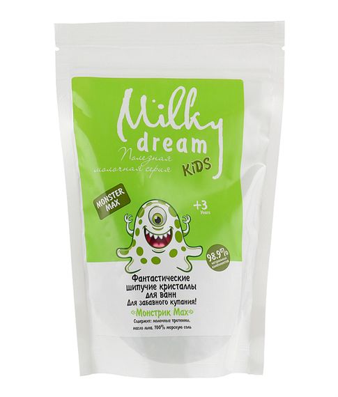 Соль для ванн Milky Dream Шипучие кристалы "Монстрик МАХ" 300 г дой-пак xarid qilish