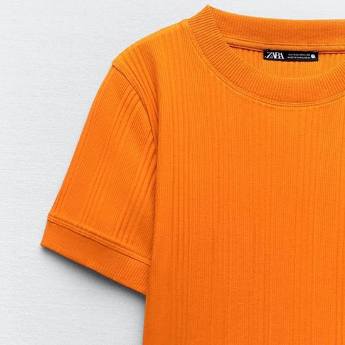 Футболка в рубчик Zara