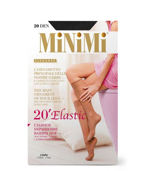 Купить Гольфы MINIMI Elastic 20 Lycra Nero (2 пары)